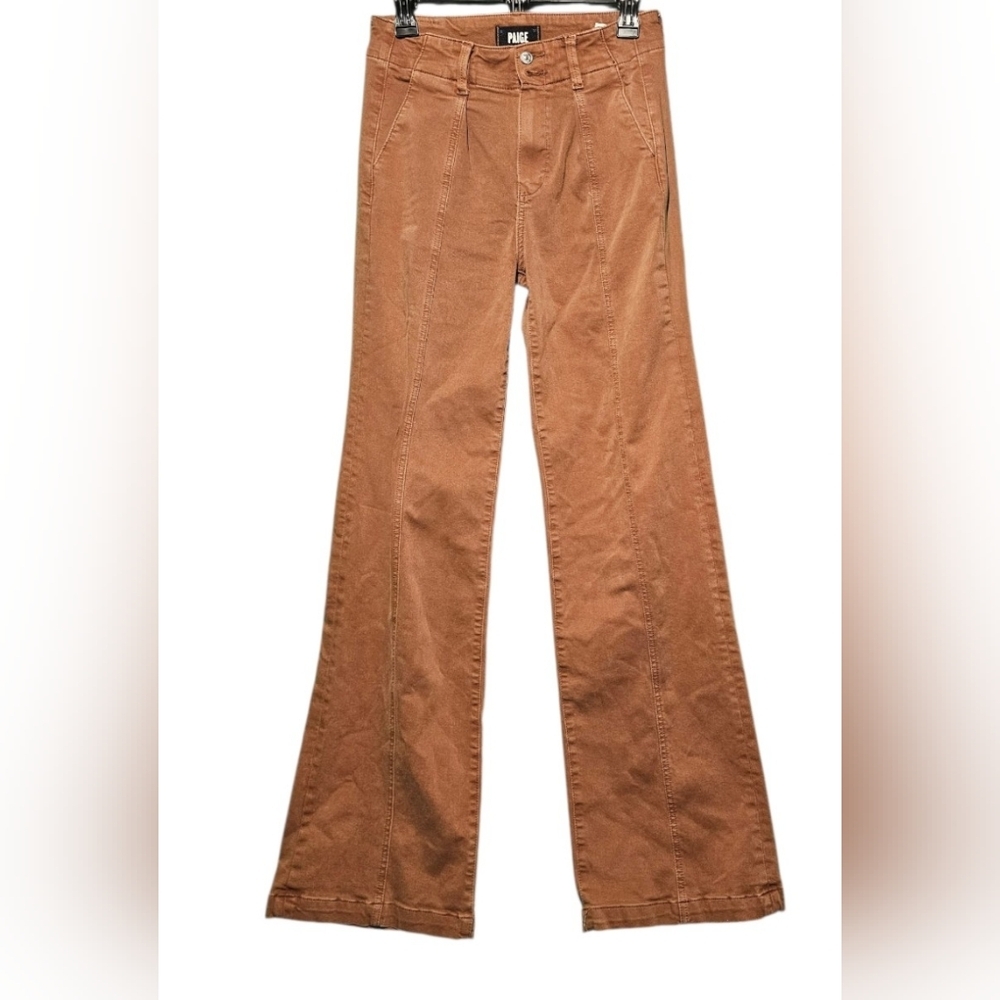 Paige Women's Tan Flare Pants